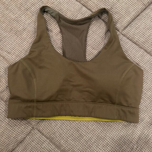 Outdoor Voices Olive Green Sports Bra - Picture 1 of 3